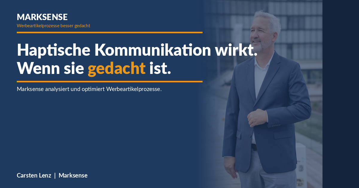Haptische Kommunikation wirkt. Wenn sie gedacht ist.